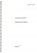 AS 2545 -1993 - Subcontract Conditions