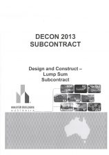 DECON 2013 Subcontract