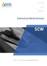 Subcontract Works Agreement SCW 2017 (Minimum purchase: 2 = 1 set)