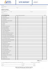 Site Report Forms Pad